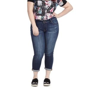 LUCKY BRAND PLUS SIZE Georgia Boyfriend Jean in Lapis Lazuli